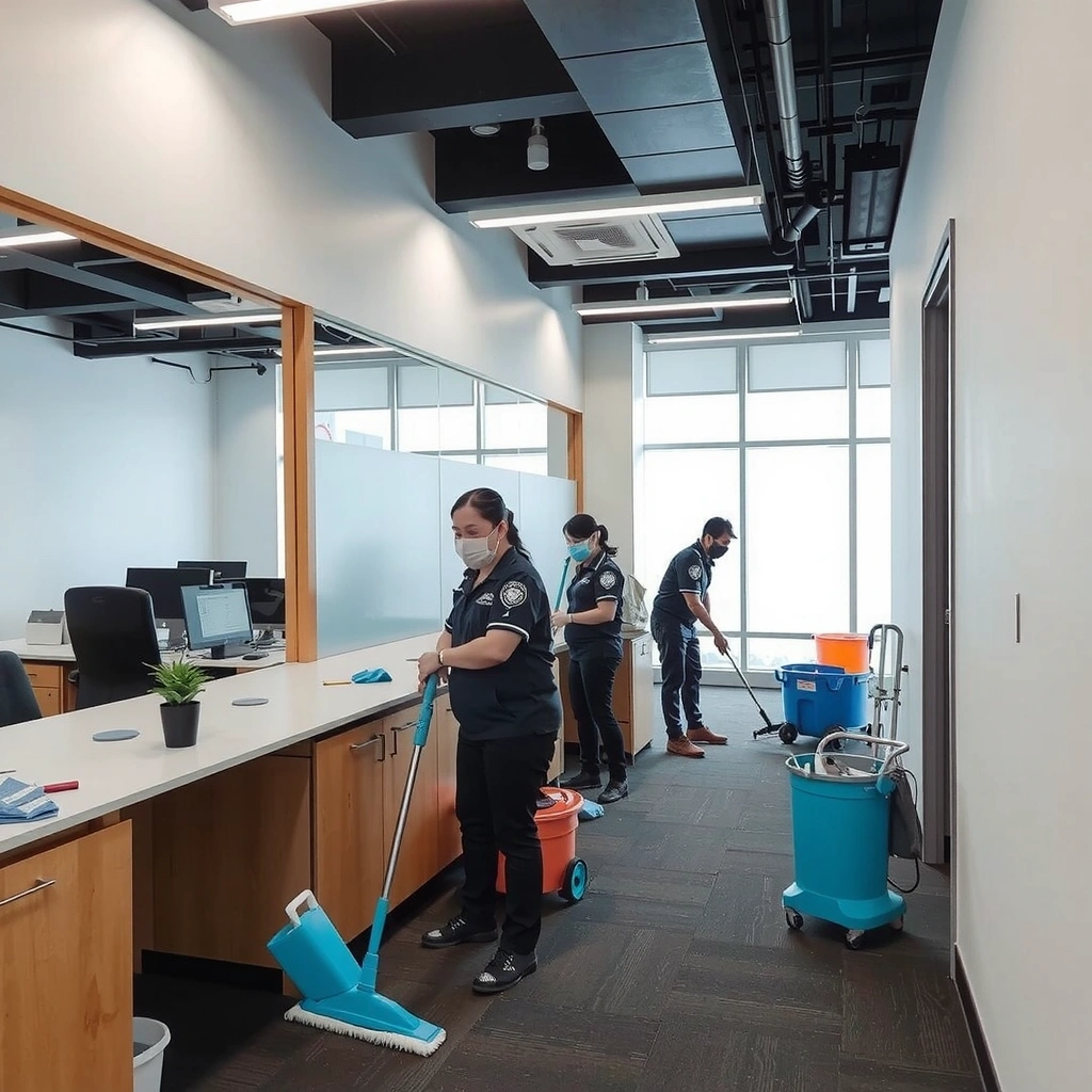 Professional cleaning service team in Cebu City